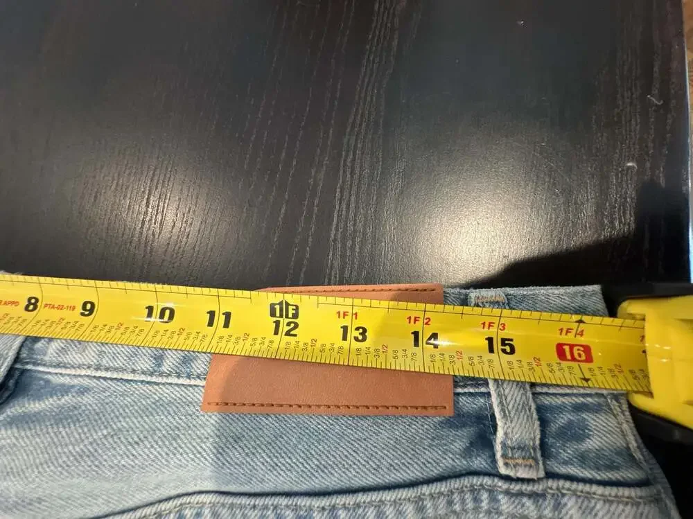 7 For All Mankind Raw-Edge Denim Midi Skirt size 30 new w/ defects